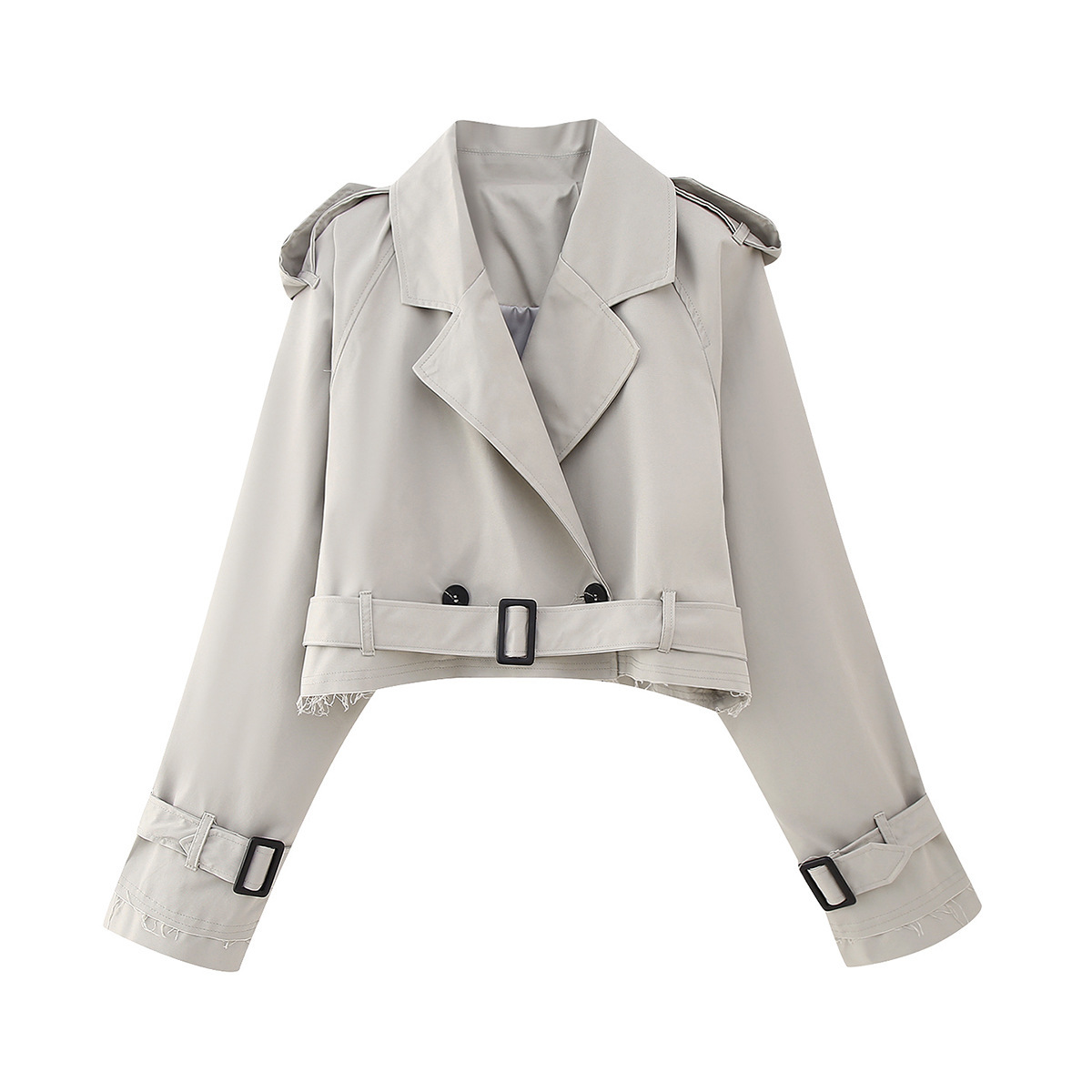 Stylish Ladies Short Trench Coat for Casual Look