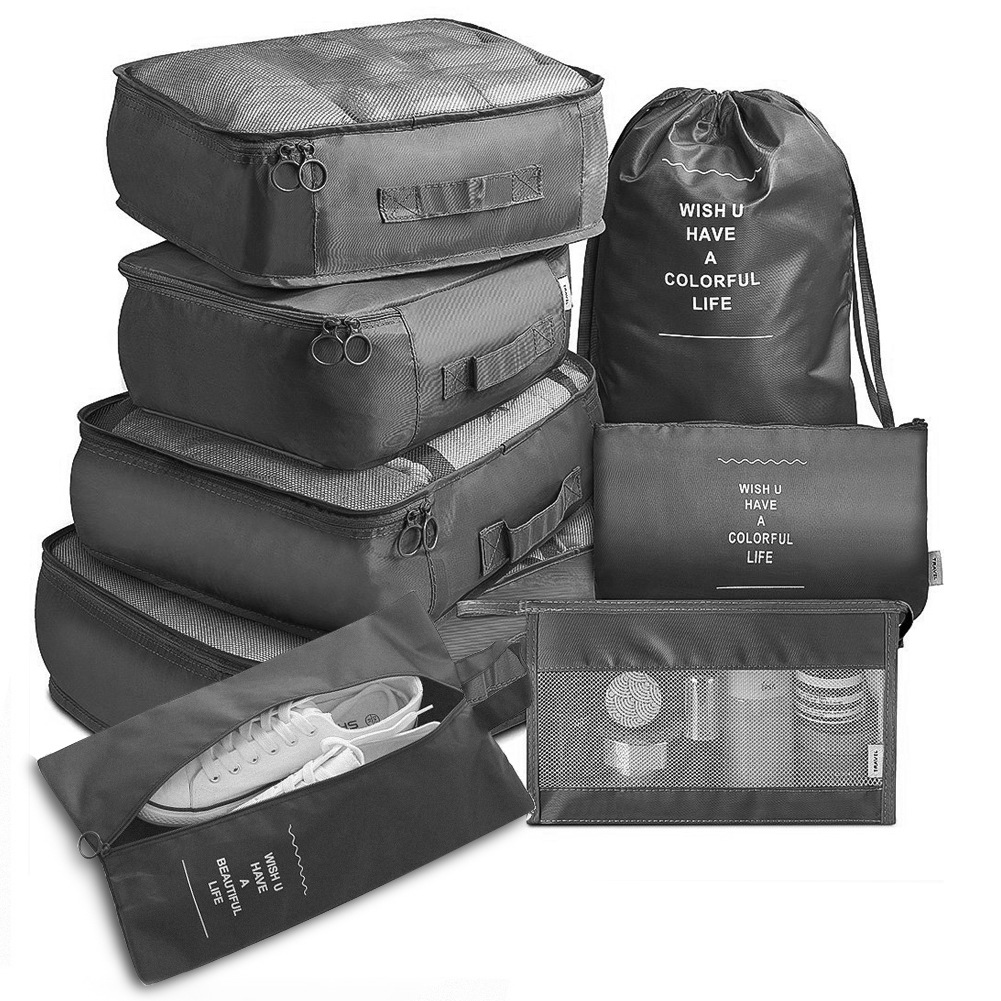 8-Piece Travel Set – Luggage Dividers & Organizer Cubes