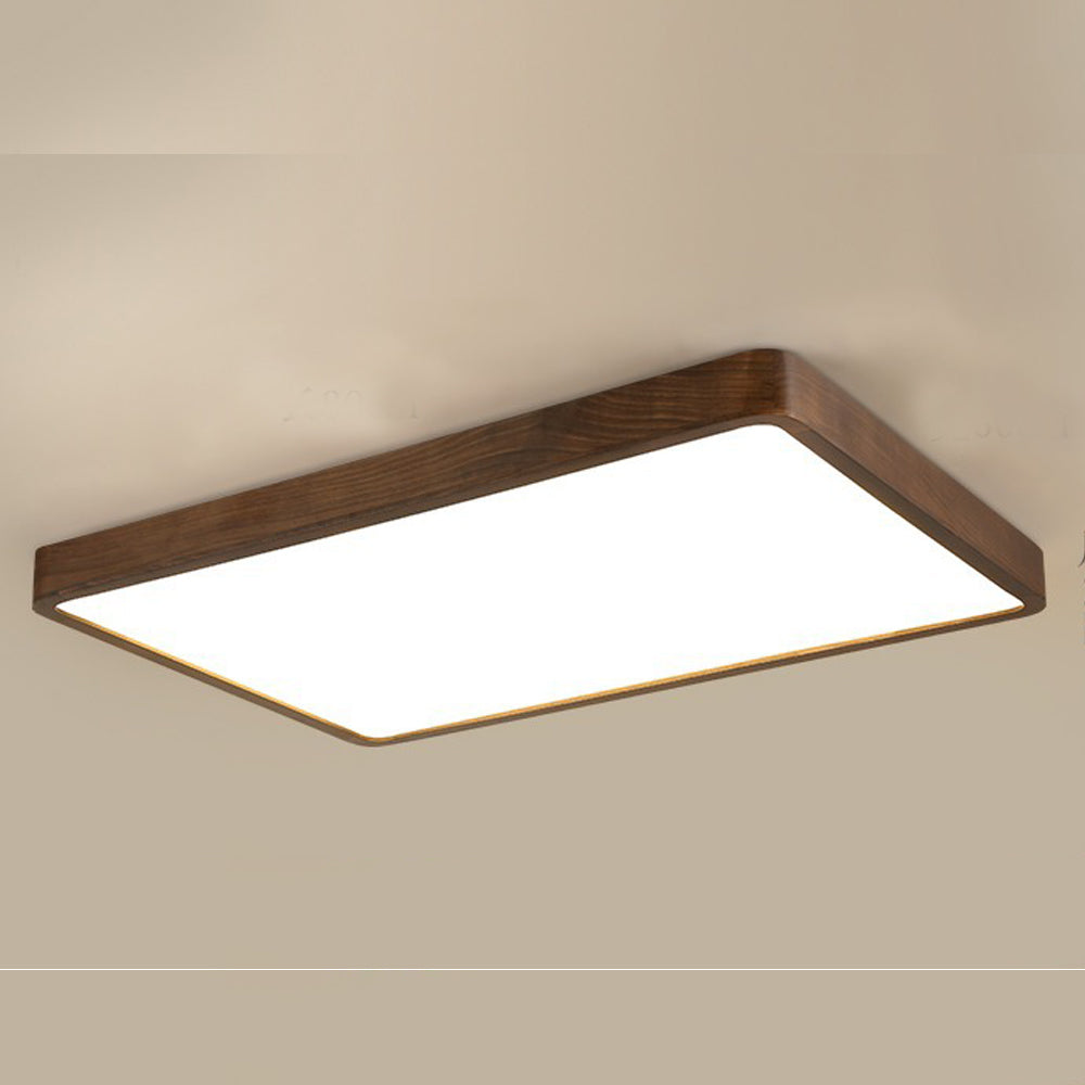 Deckenleuchte aus schwarzem Walnussholz mit dimmbarer LED