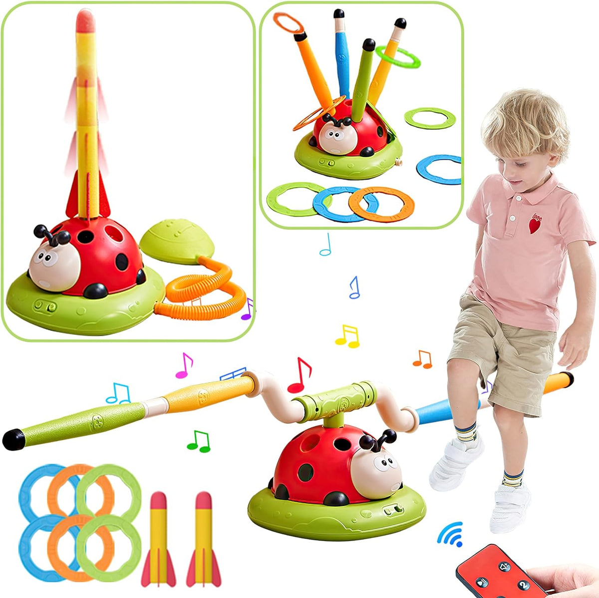 3-in-1 Ring Toss - Rocket Games Adventure - Unique Entertainment