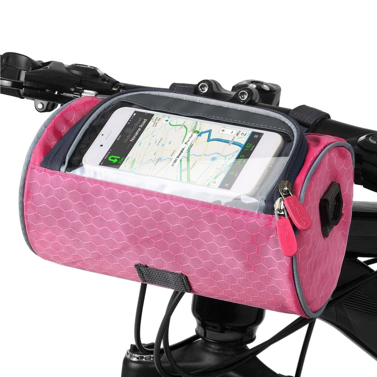 Praktická taška na bicykel na riadidlá s držiakom na smartfón a vodoodolným materiálom