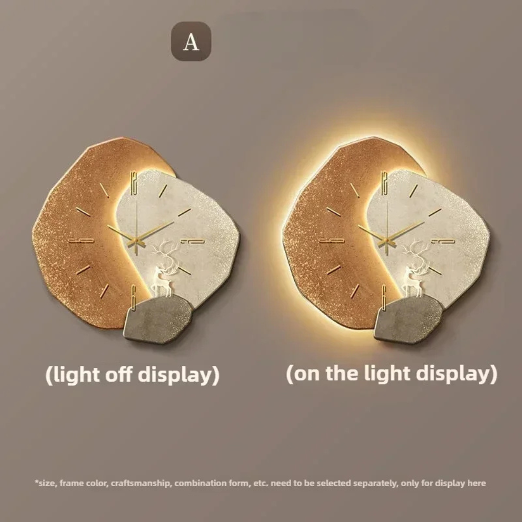 Modern Minimalist Wall Clock with Light