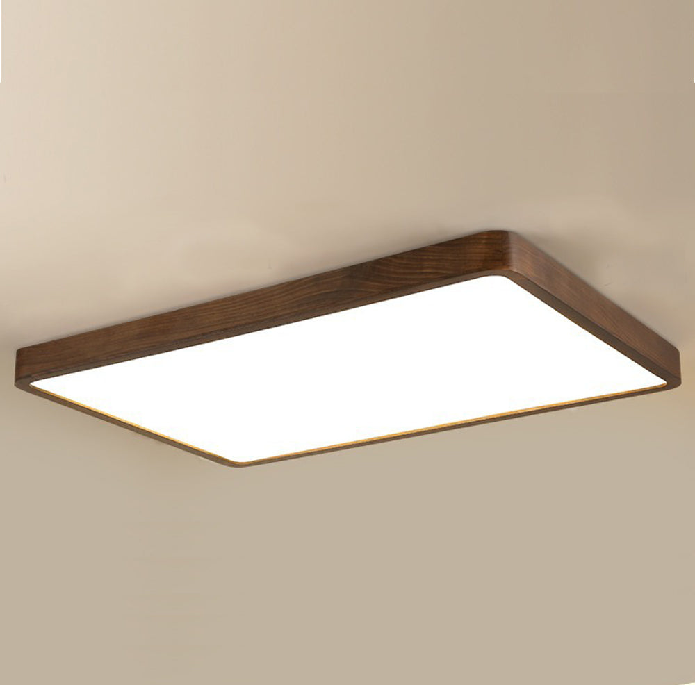Deckenleuchte aus schwarzem Walnussholz mit dimmbarer LED