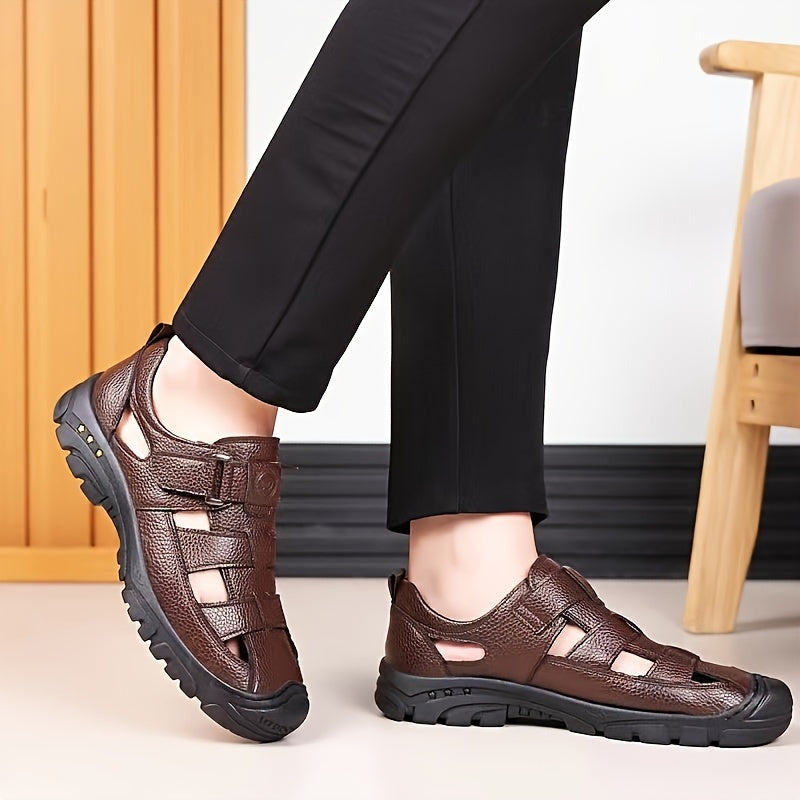 Sustainable Men's Outdoor Sandals – Breathable Adjustable Sandals with Non-Slip Sole