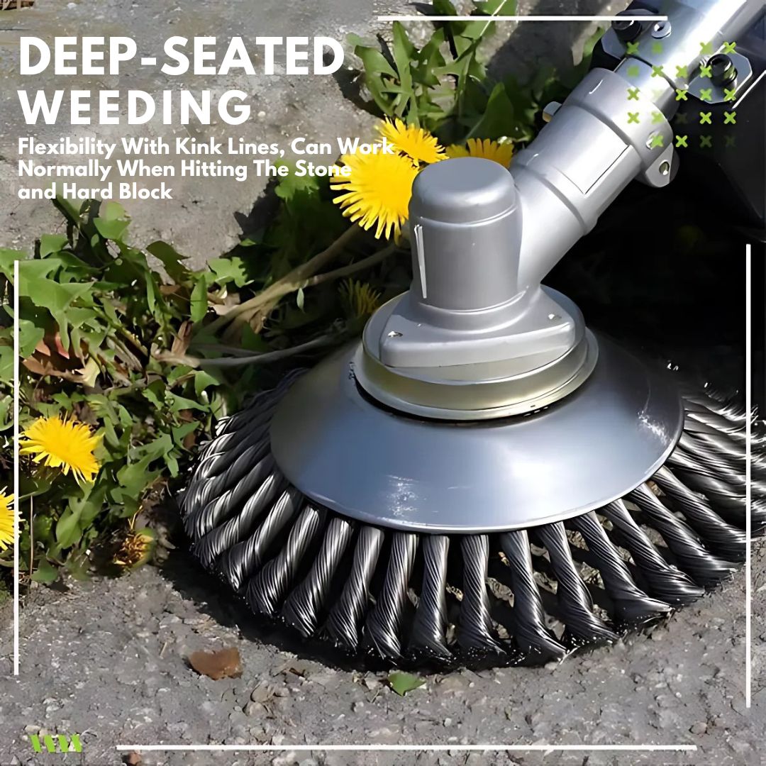 Brosse de désherbage pour débroussailleuse, pour éliminer les mauvaises herbes tenaces
