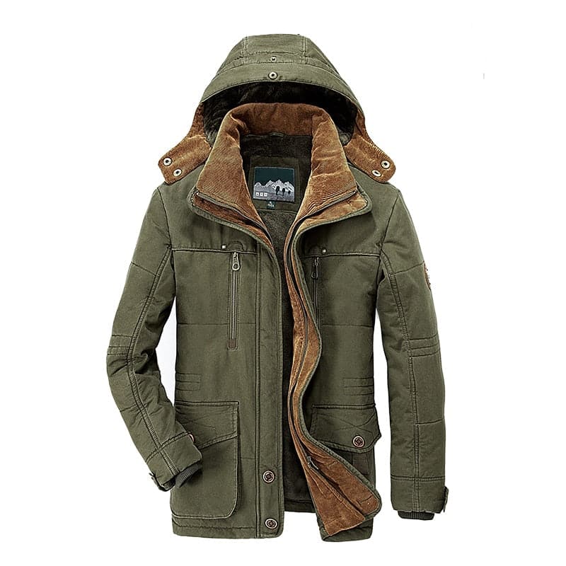 Men's Winter Jacket with Fleece Lining and Padding