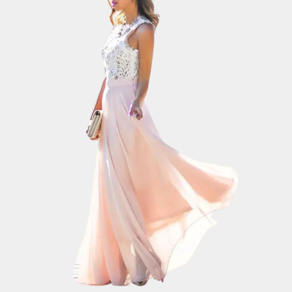 Summer A-Line Dress with Lace Details
