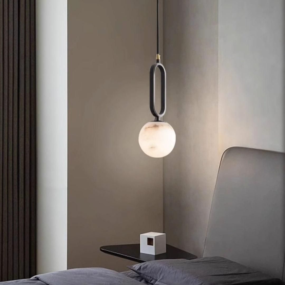 Oval Alabaster Pendant Lamp – Elegant Lighting for Any Space