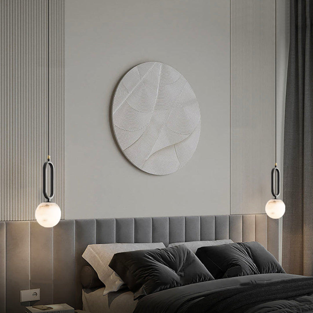 Oval Alabaster Pendant Lamp – Elegant Lighting for Any Space