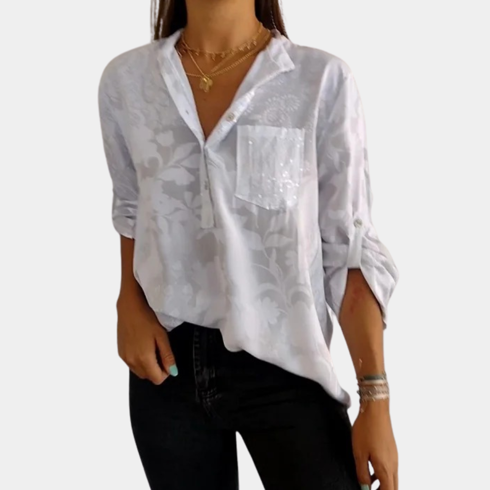 Ambra – Summer Blouse with Adjustable Sleeves for Women