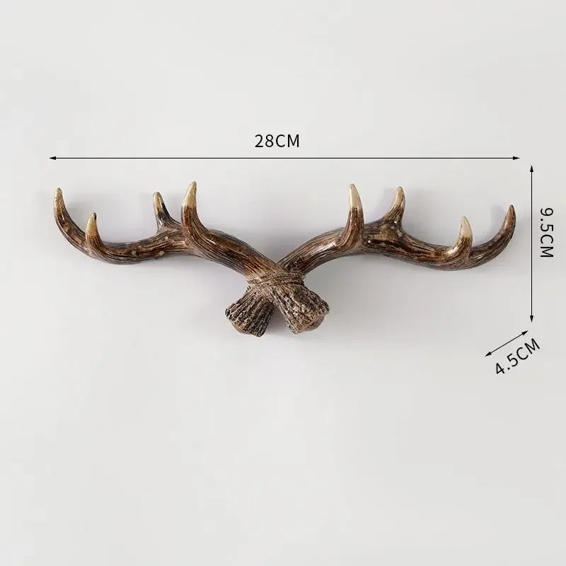 Dekorativer Wandhaken in Geweihform mit natürlicher Optik für Eingangsbereich und Wohnräume