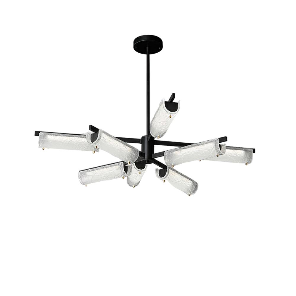 Amoslo-kroonluchter in zwart messing – elegant design