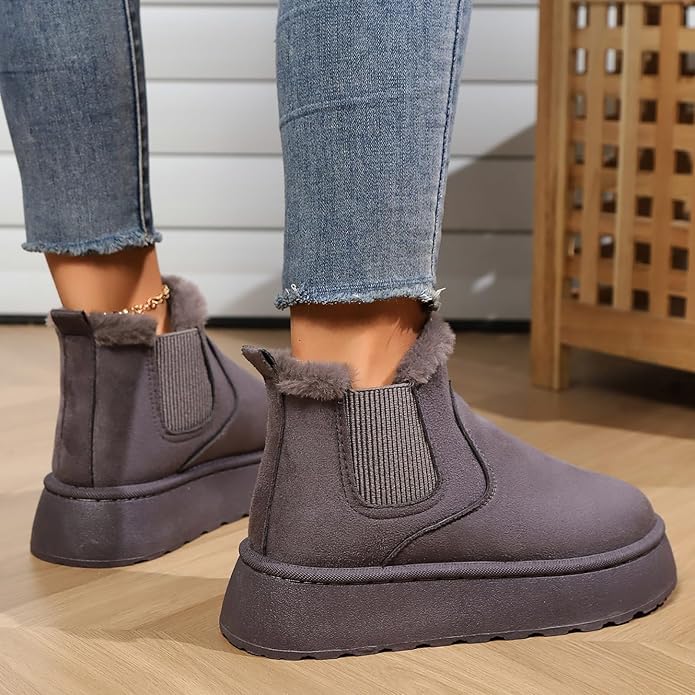 Women's Winter Warm Lined Boots with Anti-Slip