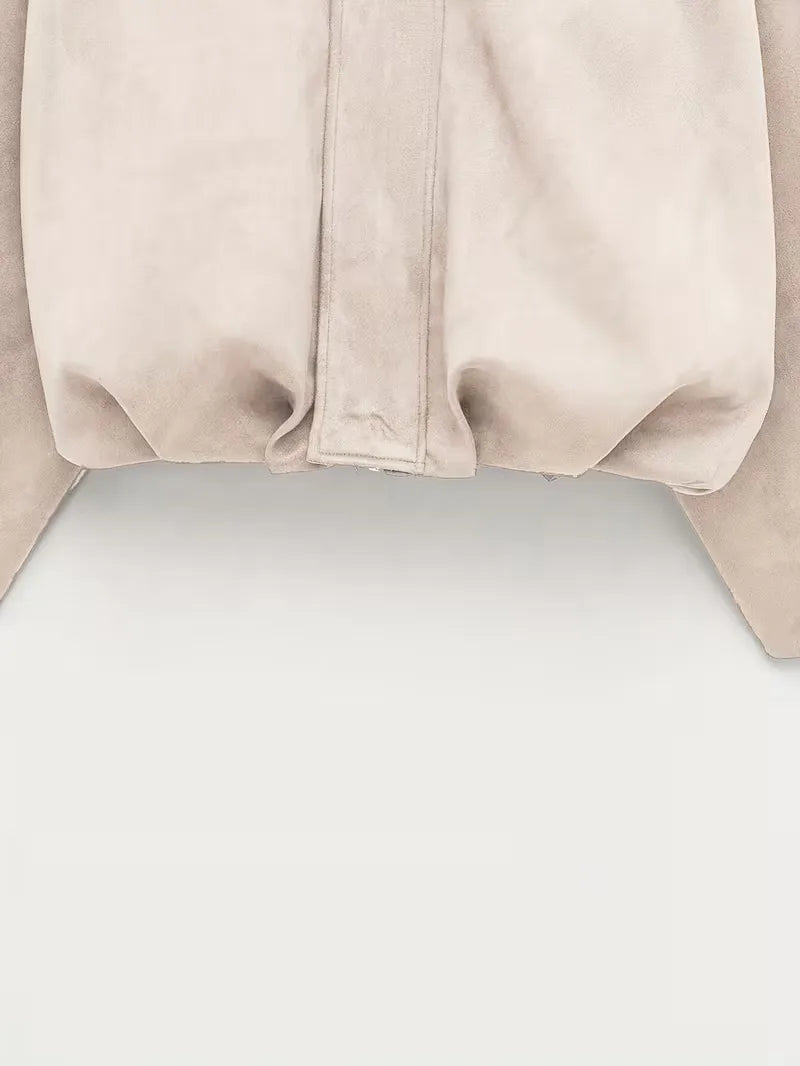 Bomber jacket with oversized fit