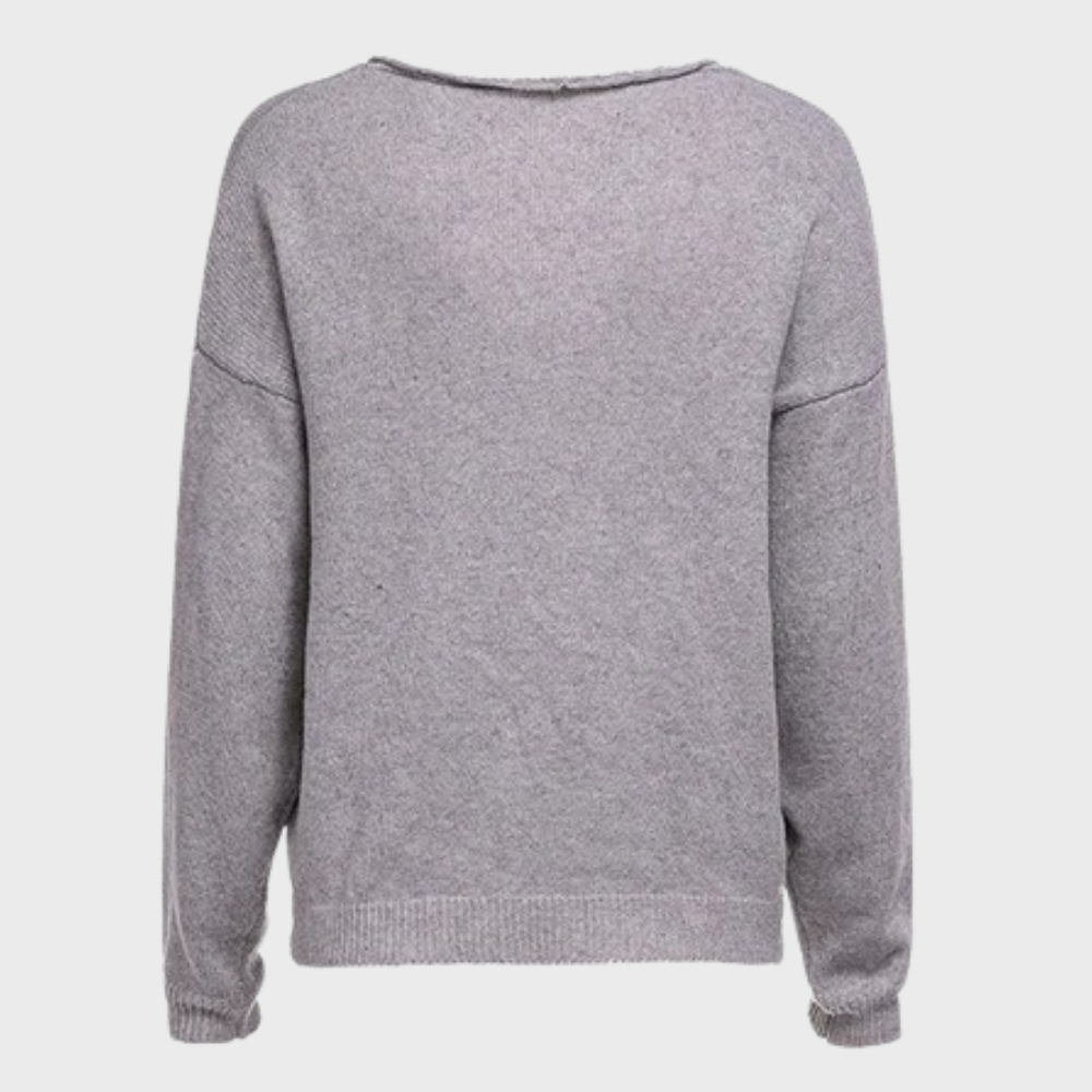 Oversized gebreide damestrui met V-hals