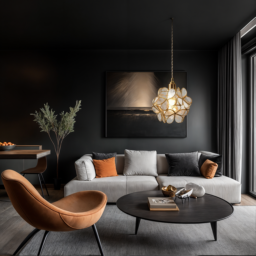 Glass Flower Pendant Light Nordic Design