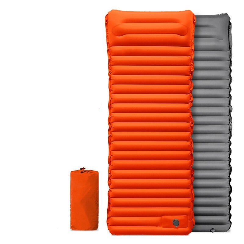 Saltea gonflabilă de camping, cu pompă de picior încorporată și design compact