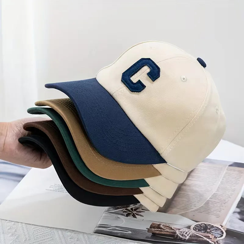 Cap with Colour Block and Large C