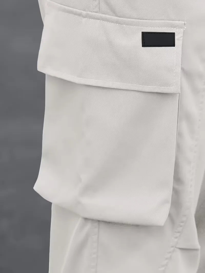 Cargo trousers with elastic waistband