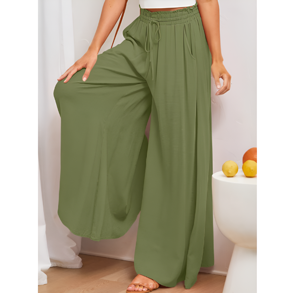 Casual summer skirt pants with elastic waist