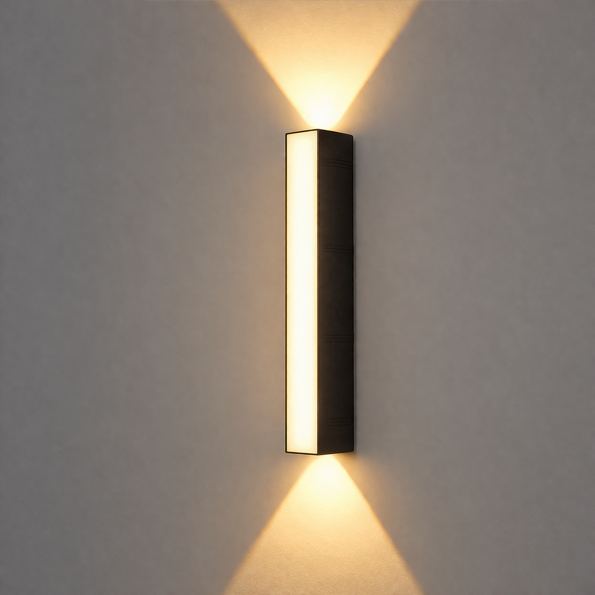 Rectangular outdoor wall lamp, waterproof lighting