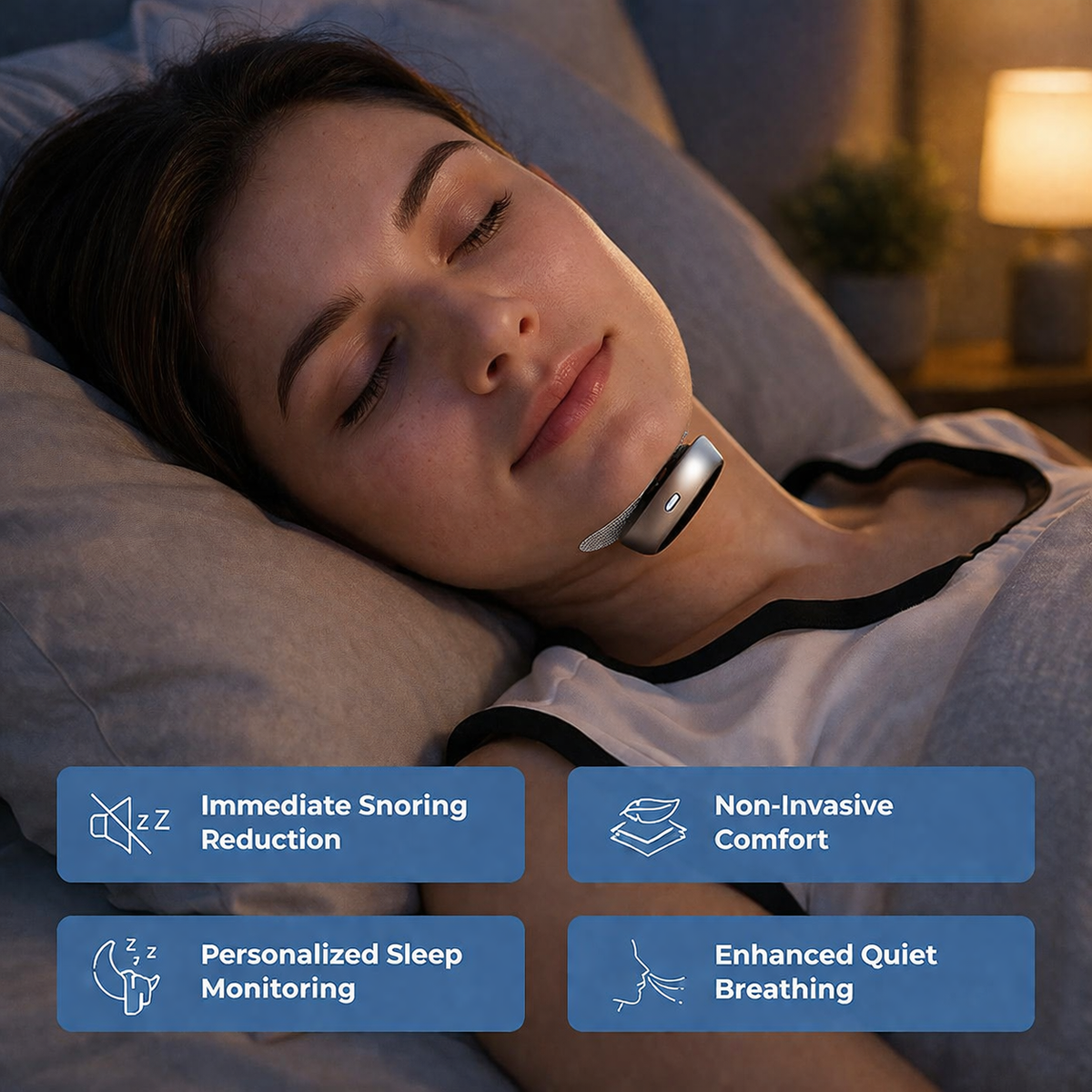 Anti-snore chin clip | Comfortable sleep device | Night