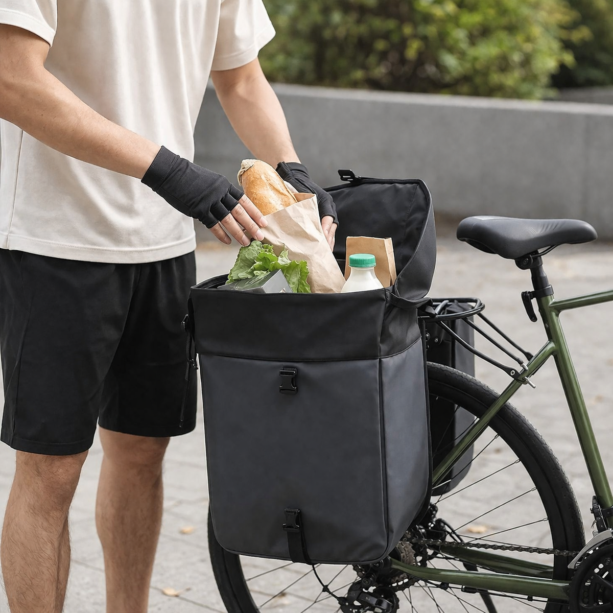 Sacoche arrière de vélo | Imperméable, grande capacité | Durable, à fixer sur le porte-bagages