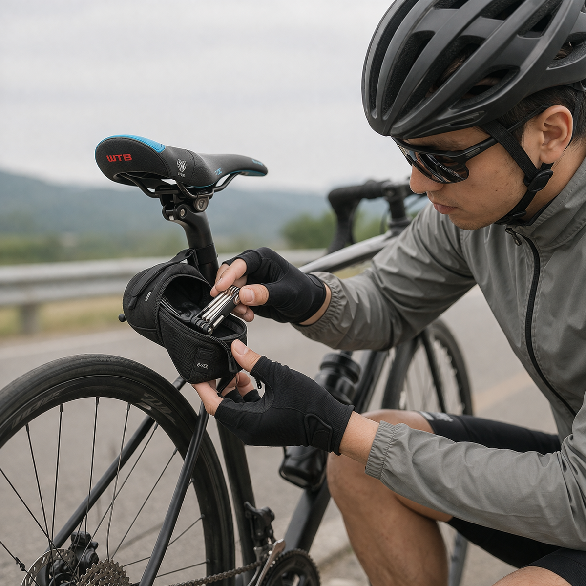 Brašňa na bicykel pod sedlo | Kompaktná, ľahká | Prenosná, odolná