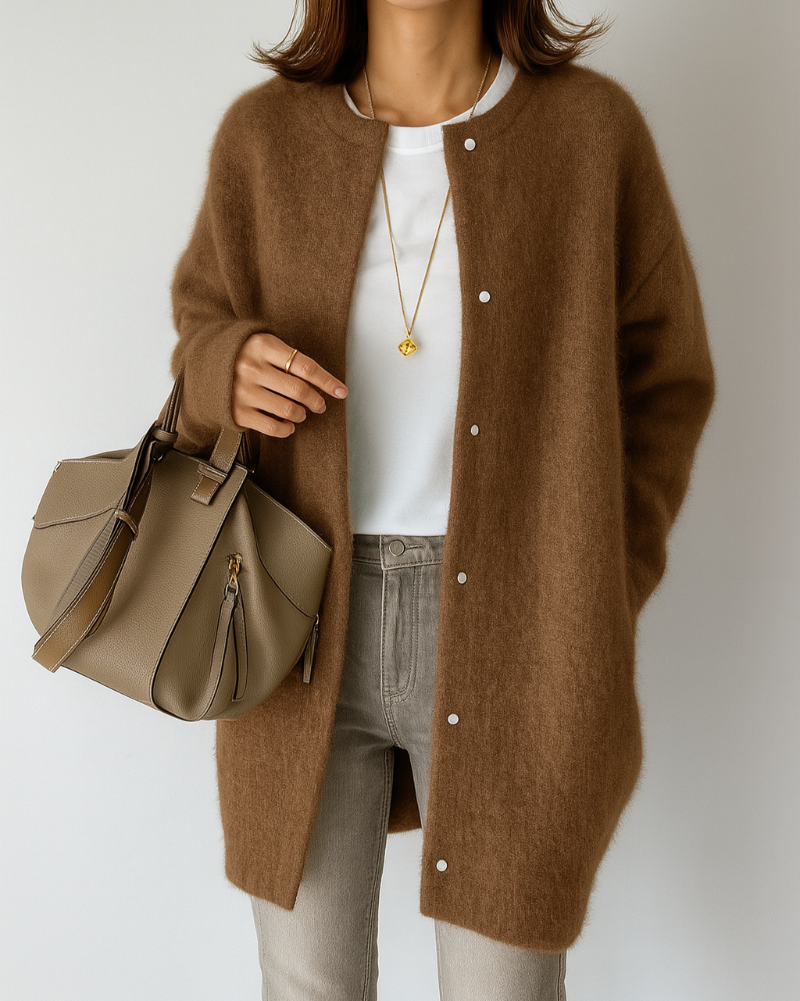 Cosy Minimalist Soft Knitted Jacket for Women