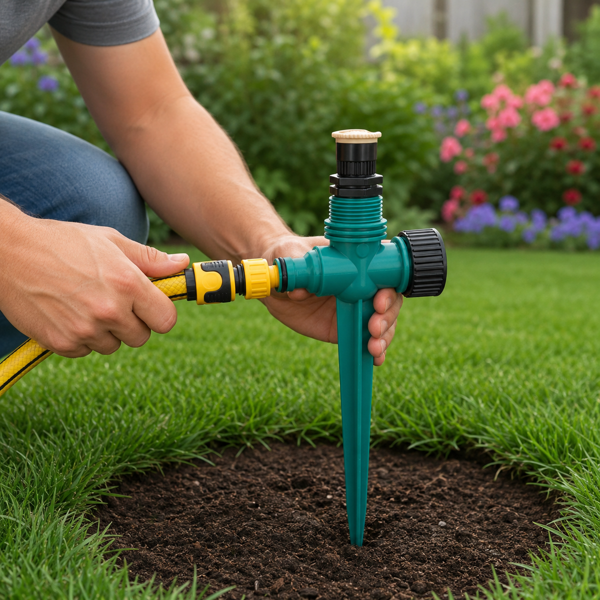 IRRIGOEASE - 360° Rotating Sprinkler - Reliable Easy Watering