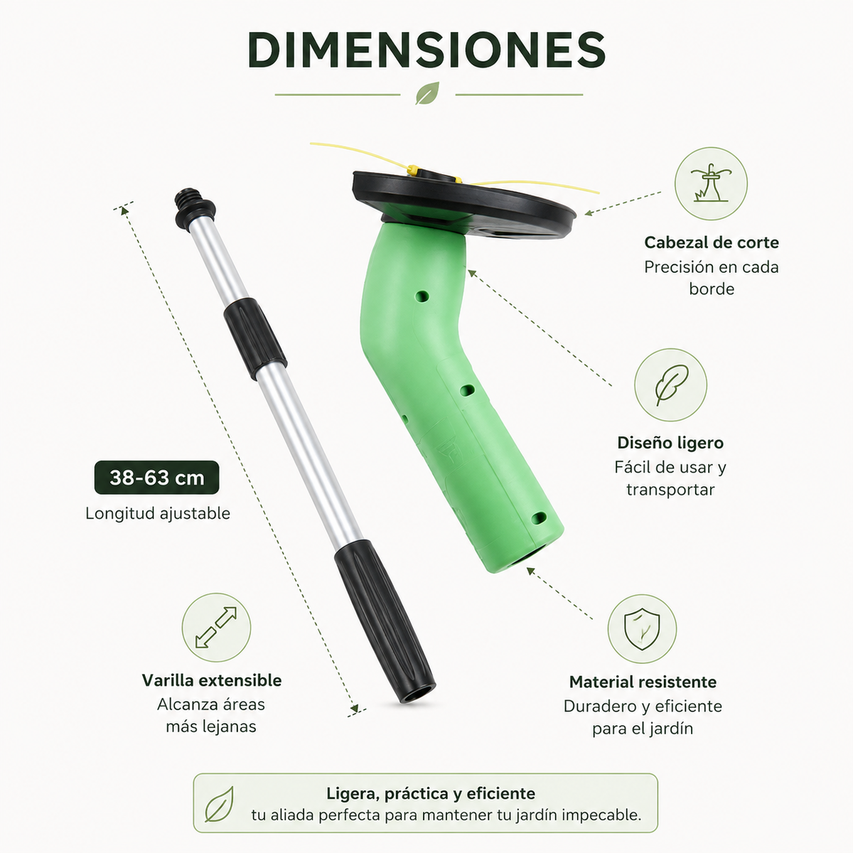 Kabellose Mini-Rasenmäher - Tragbarer Trimmer - Wiederaufladbarer Akku - Garten