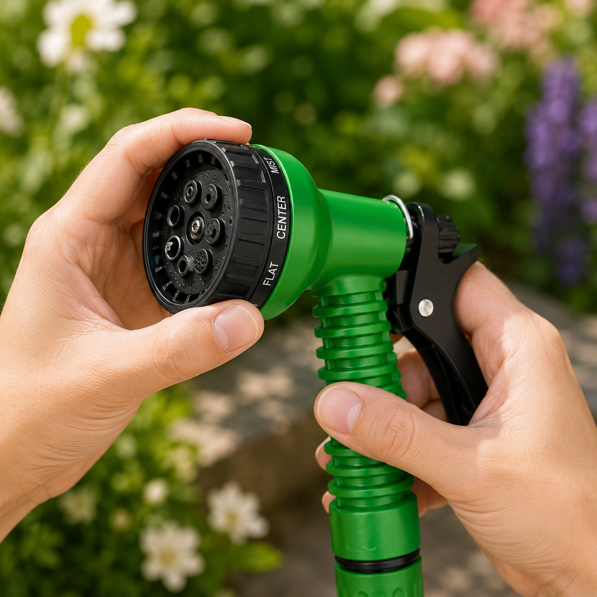 Expandable Garden Hose - Flexible - 10 Adjustable Nozzles
