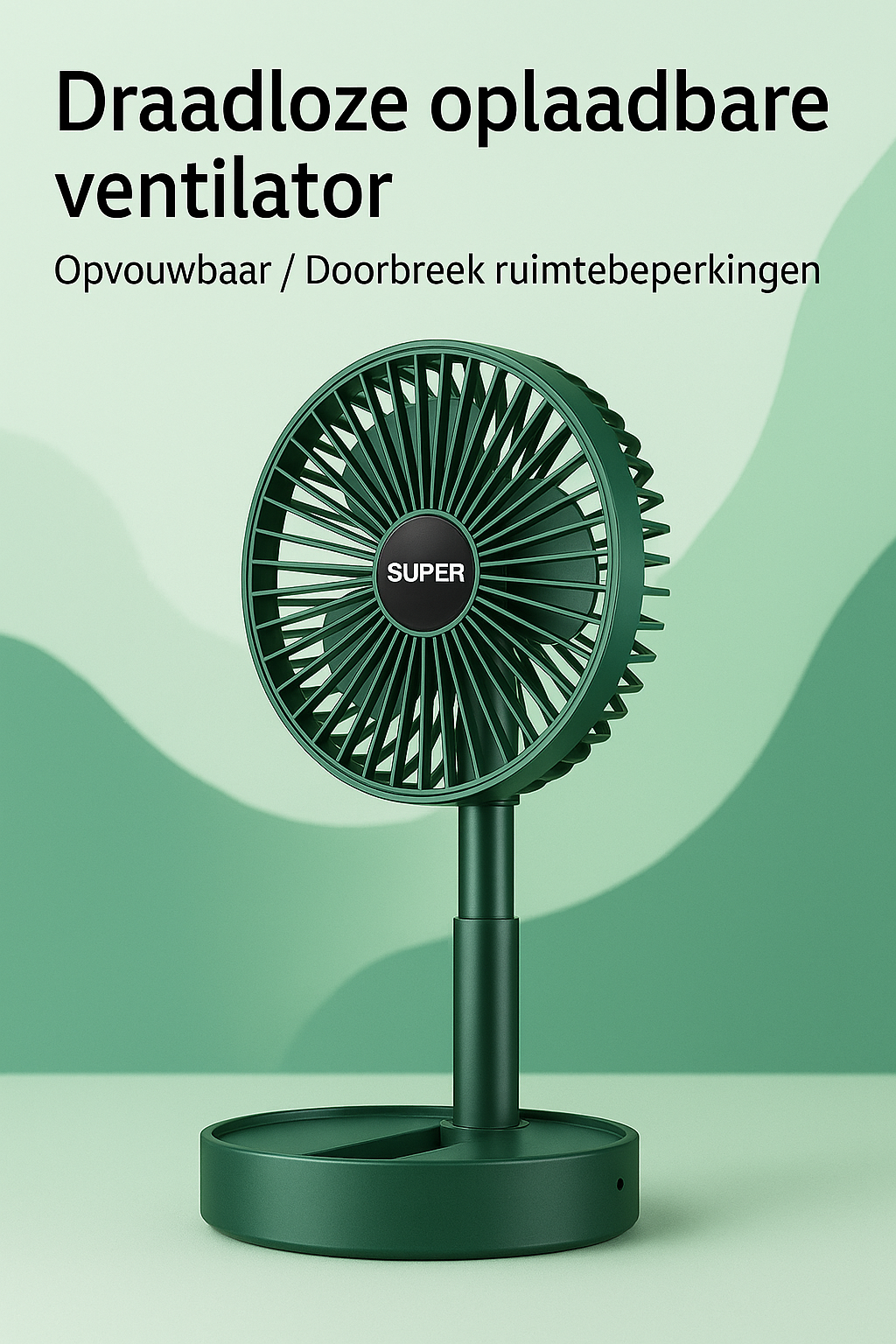 Rechargeable Fan - Tilt Adjustable and Powerful