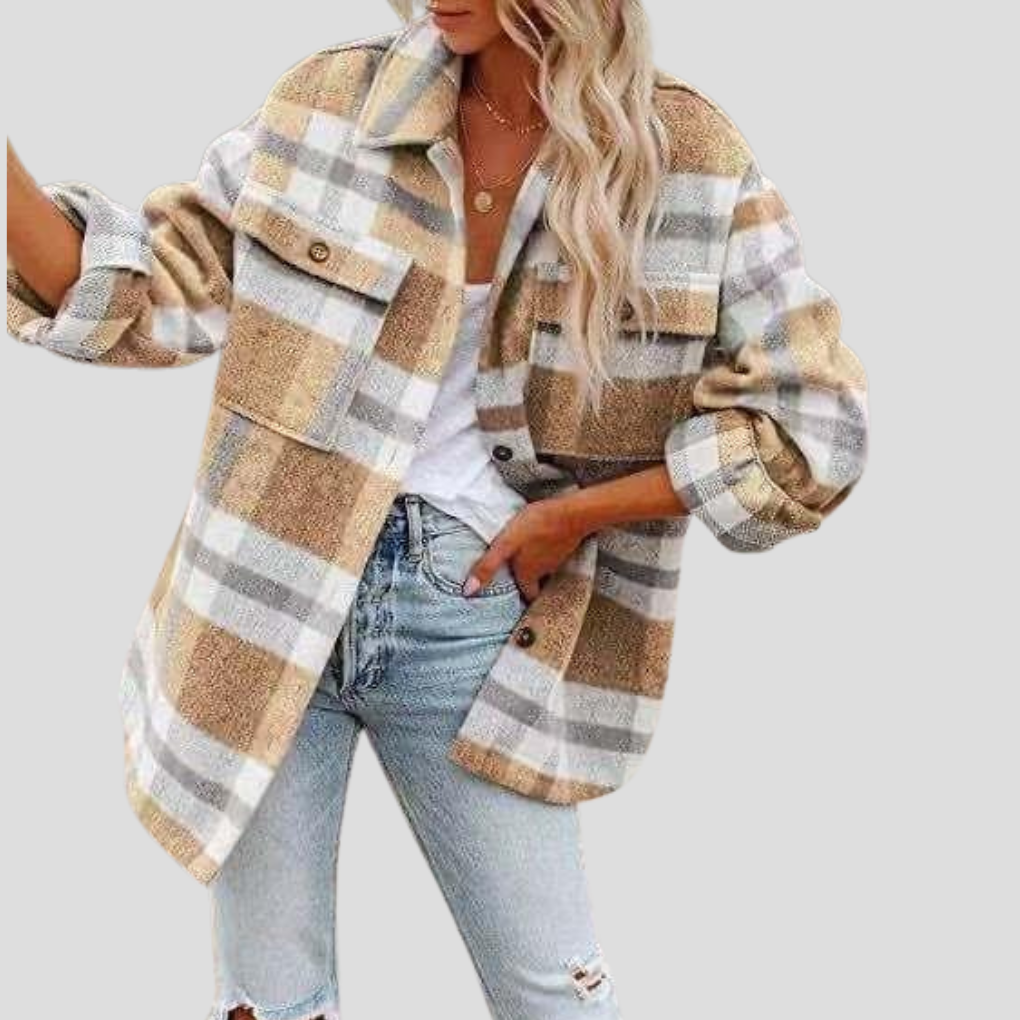 Checked Overshirt for Women