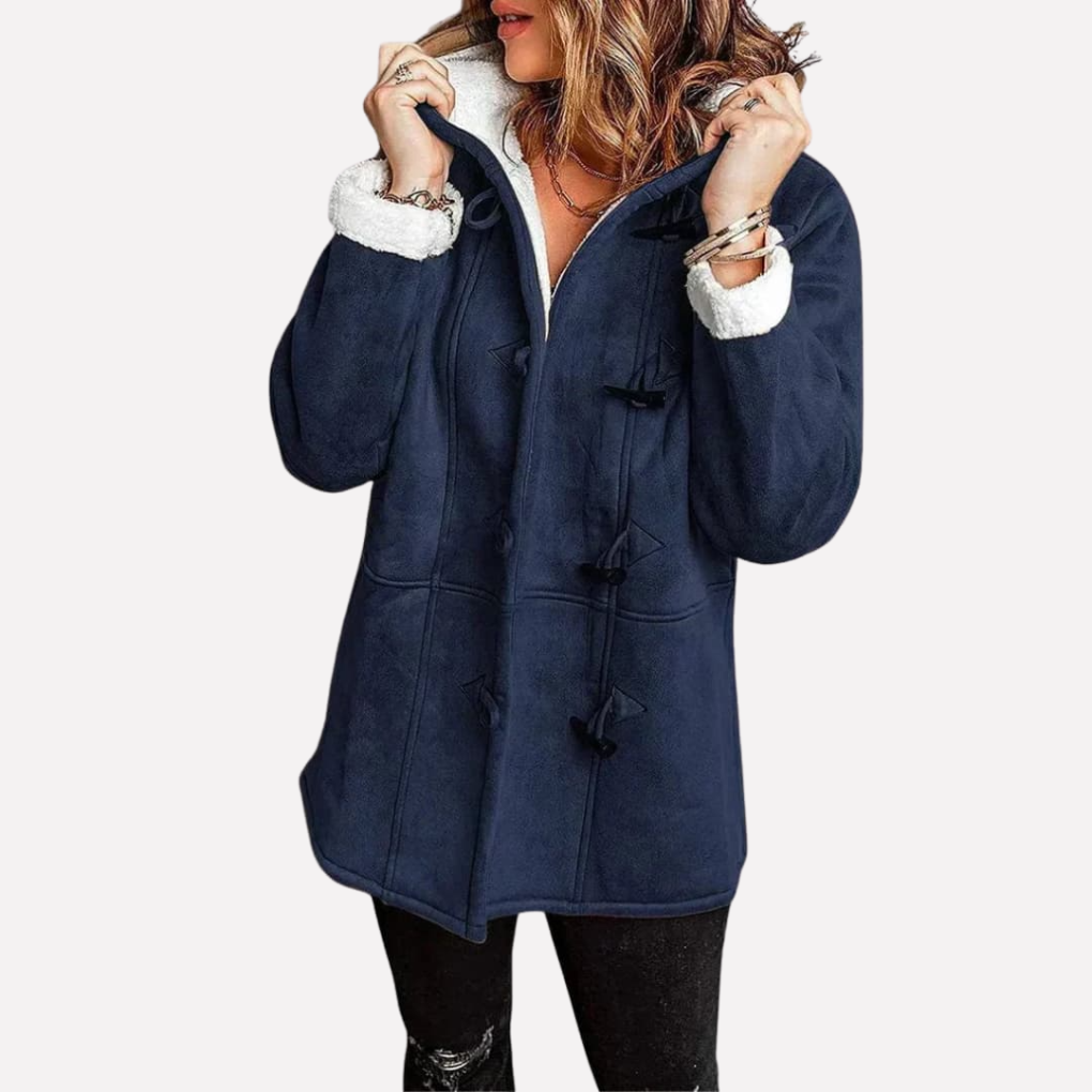 Women's Jacket with Hood and Toggle Closure
