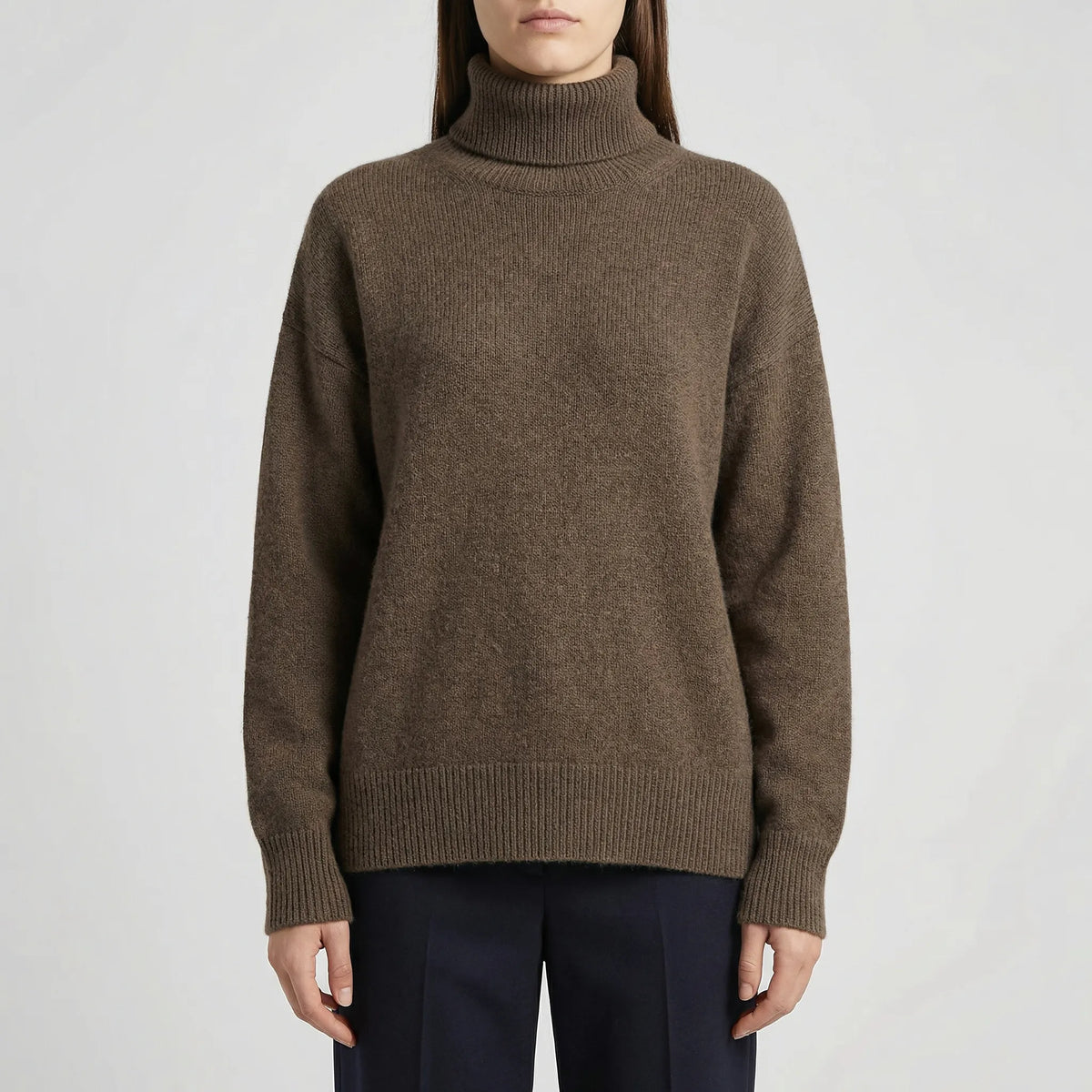 Geribbelde coltrui – casual stijl met lange mouwen