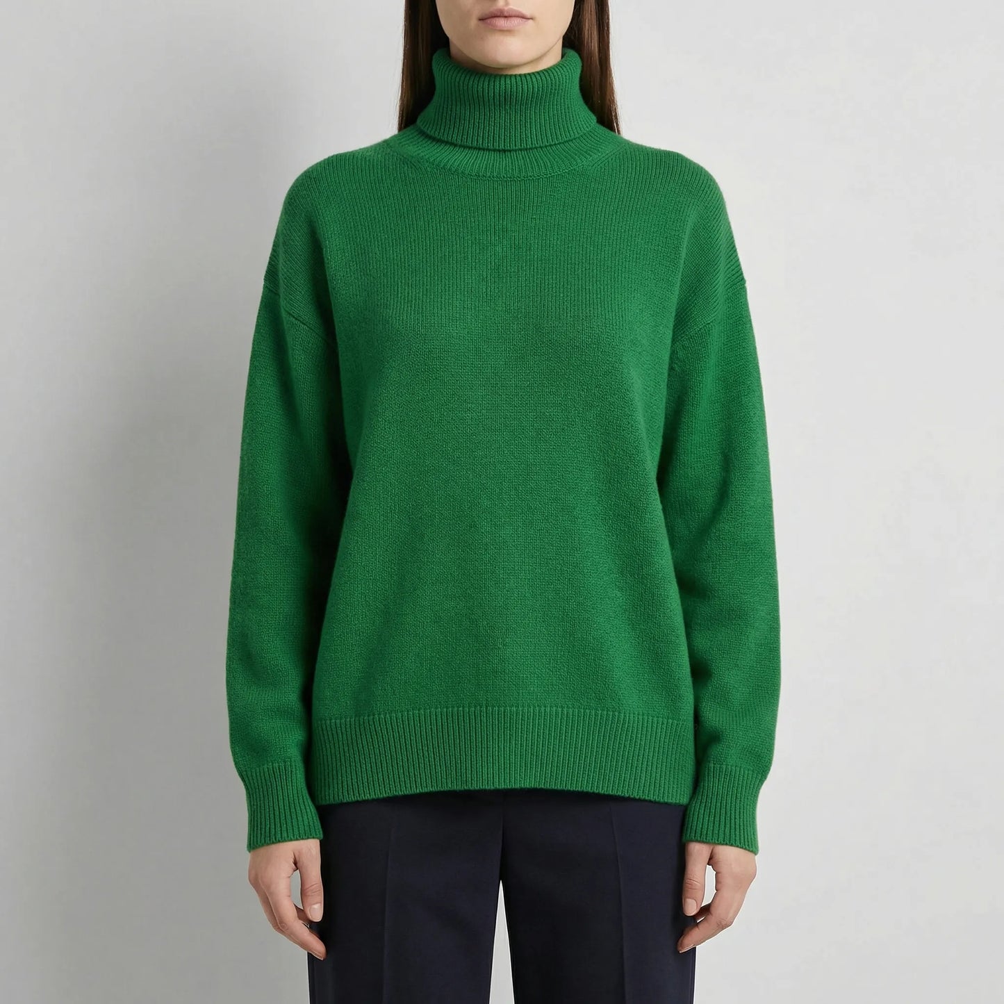 Ribbed Turtleneck Sweater – Casual Long Sleeve Style