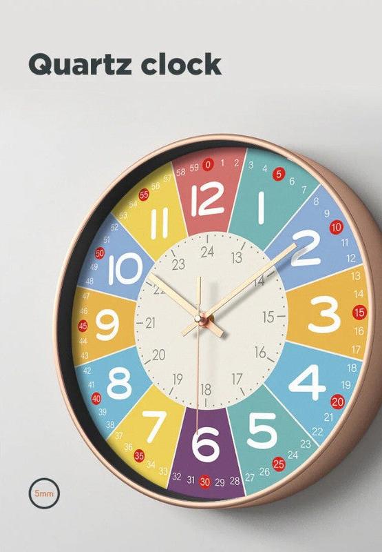 Kleurrijke wandklok - Perfect voor kinderkamers - Stijlvol en chic