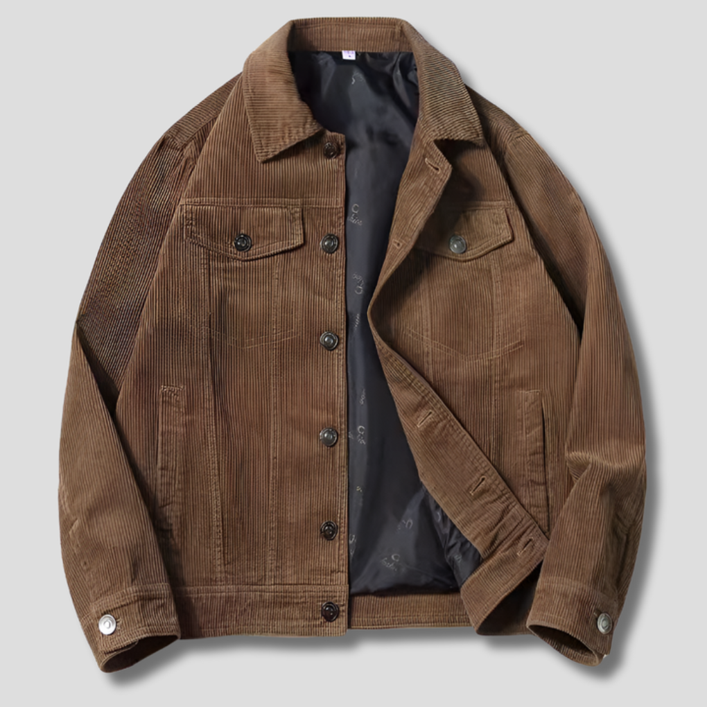 Corduroy Jacket for Men – Slim Fit with Streamlined Style