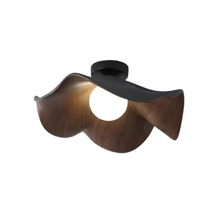 Scandinavian Wooden Lotus Pendant Light