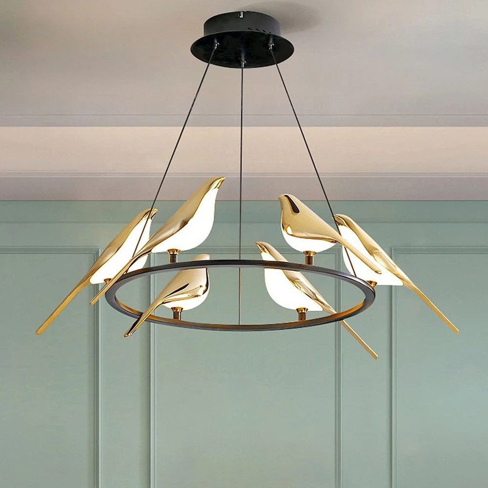 SkyLight-Pendelleuchte mit Vogelringen – Einzigartiges und fröhliches Design