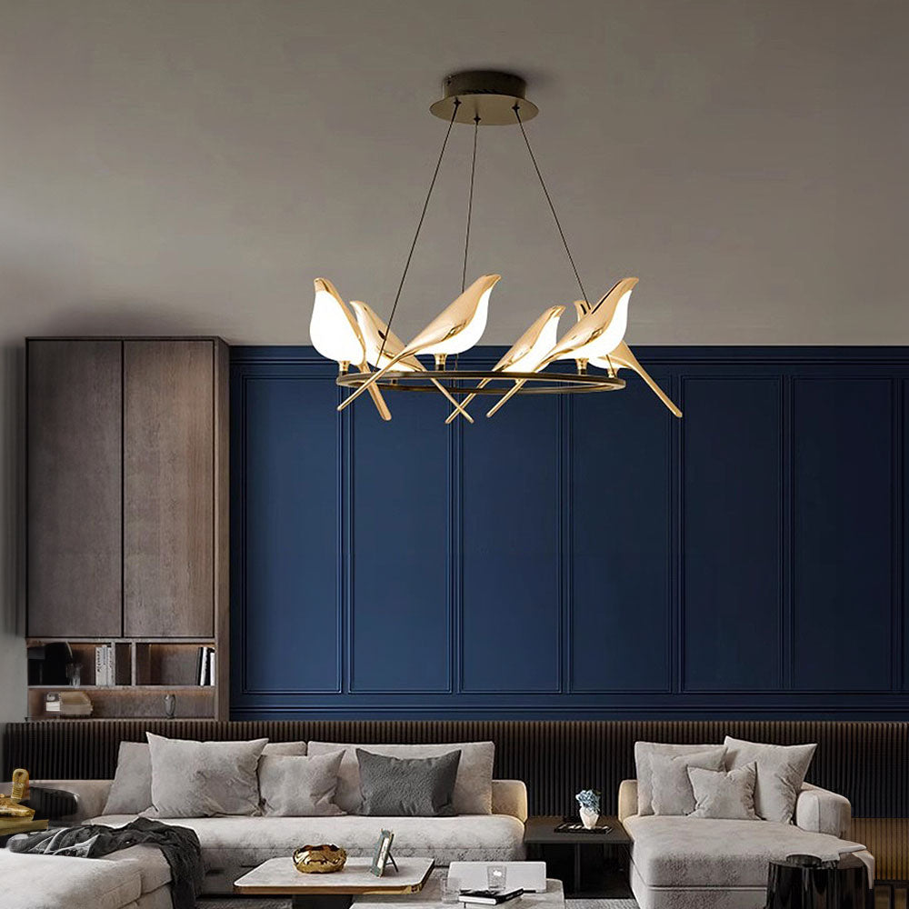 SkyLight-Pendelleuchte mit Vogelringen – Einzigartiges und fröhliches Design