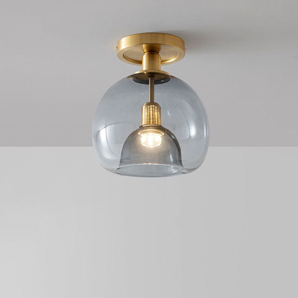 Stylish Ceiling Light in Grey Glass