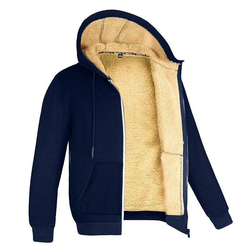 Patrick - Men's Fleece Jumper with Fur Lining
