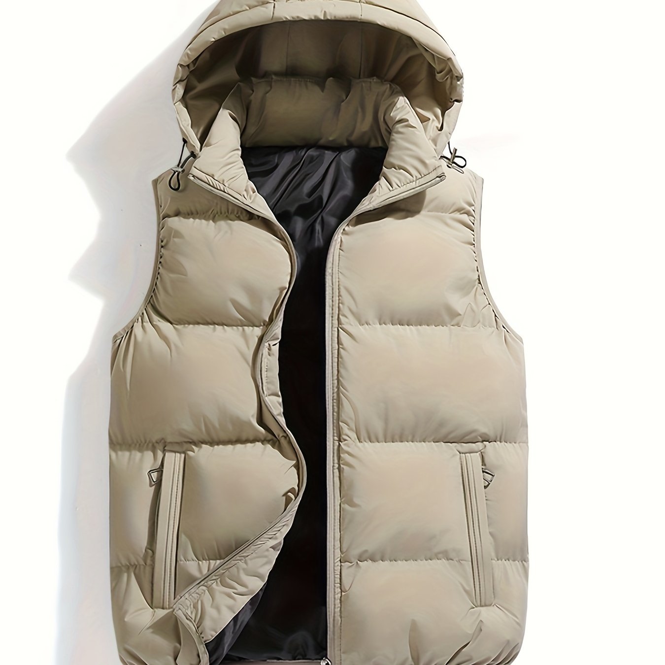 Daan | Warm padded men's gilet with a high collar and hood