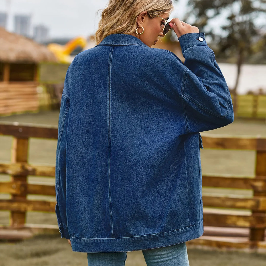 DenimCharm – Classic Vintage Denim Jacket for Women