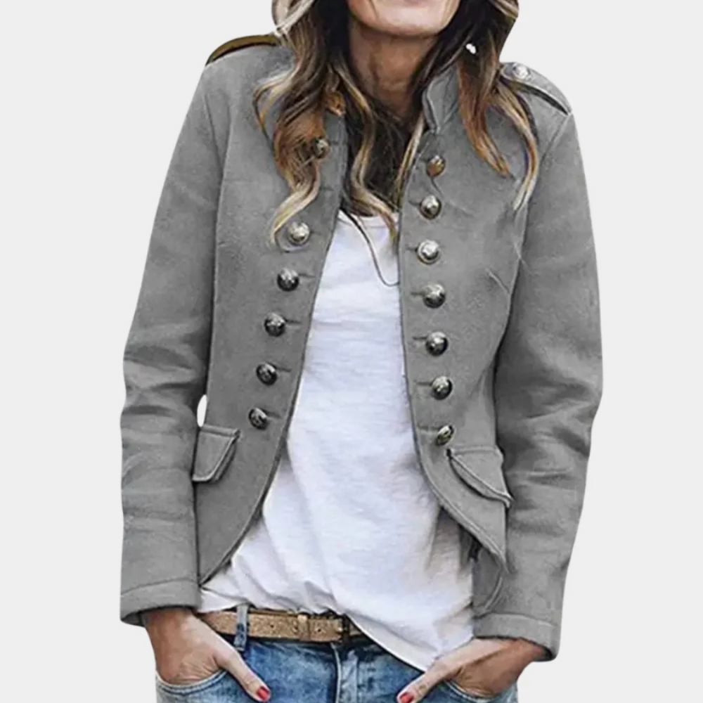 Double-Breasted Wool Coat with Vintage Flair and Slim Fit