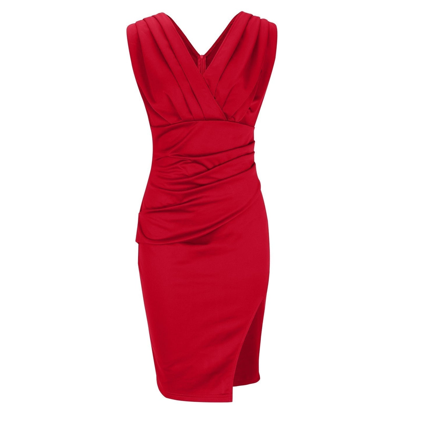 Dress With V-Neck And Split - Nelly