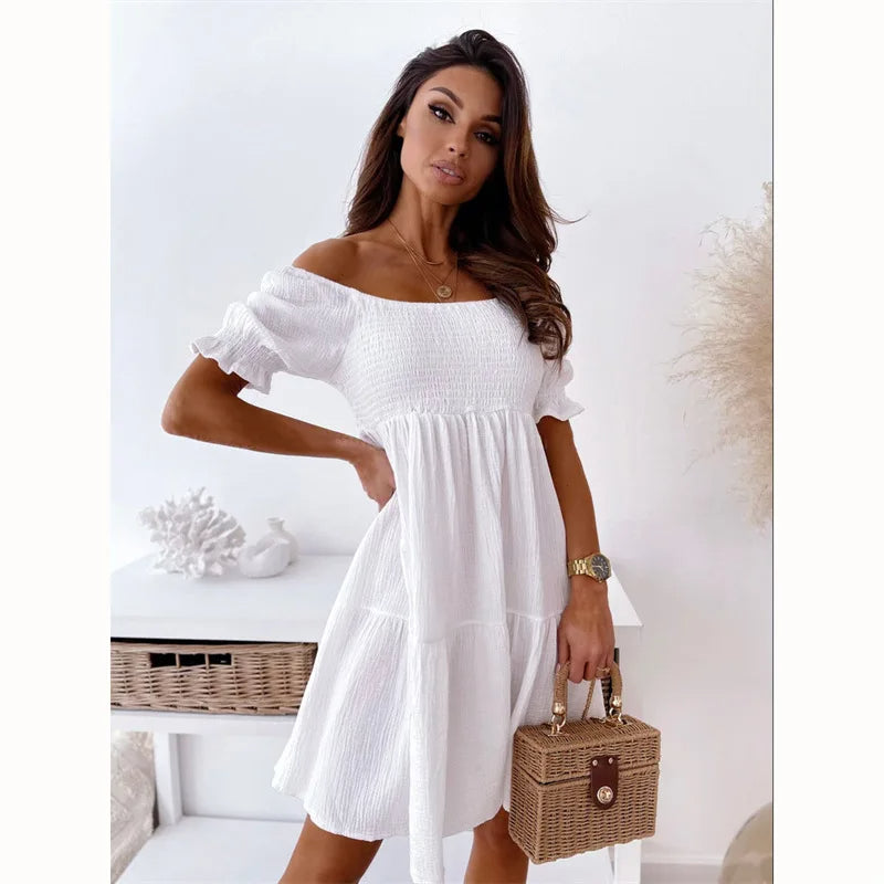 Elegant One-Shoulder Mini Dress