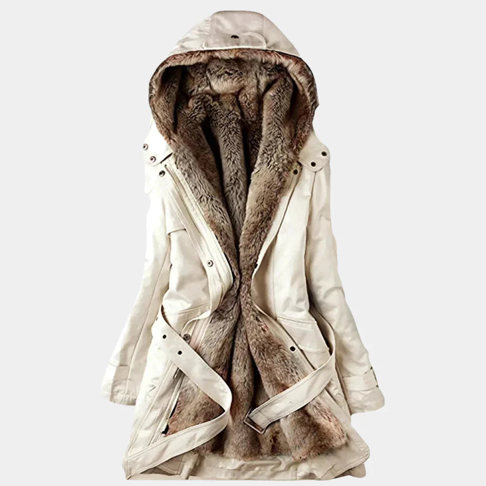 Elegant Women's Parka with Faux Fur Lining